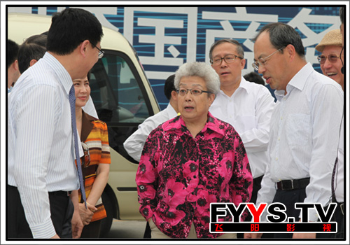 武汉摄像 国务院前副总理吴仪视察汉街(图6)
